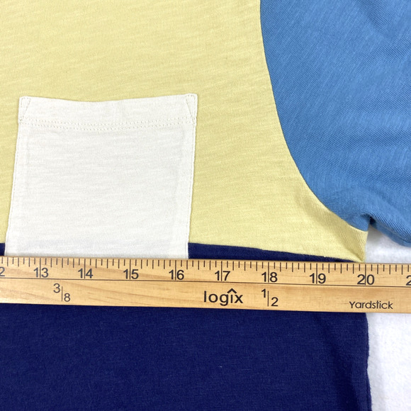 J. Crew T Shirt Mens Medium Colorblock Tee Short Sleeve Pocket Casual - Picture 5 of 7